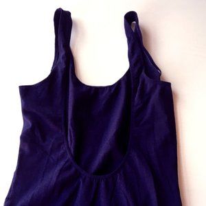 Open back fitted navy dress [american apparel]